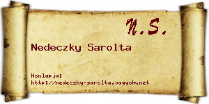 Nedeczky Sarolta névjegykártya
