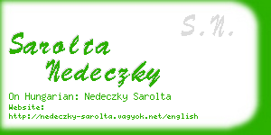 sarolta nedeczky business card